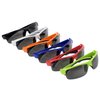 a row of sunglasses in different colors