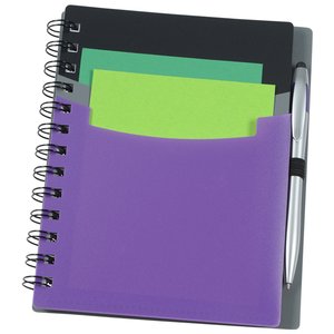 Additional Image 1 - a purple notebook with green and black paper