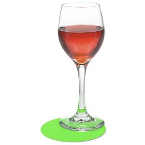 Additional Image 1 - a glass of wine on a green coaster