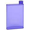 a purple plastic bottle with a blue cap