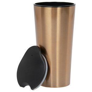 Additional Image 3 - a gold cup with a black lid