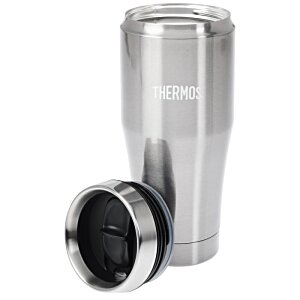 Additional Image 1 - a silver and black tumbler
