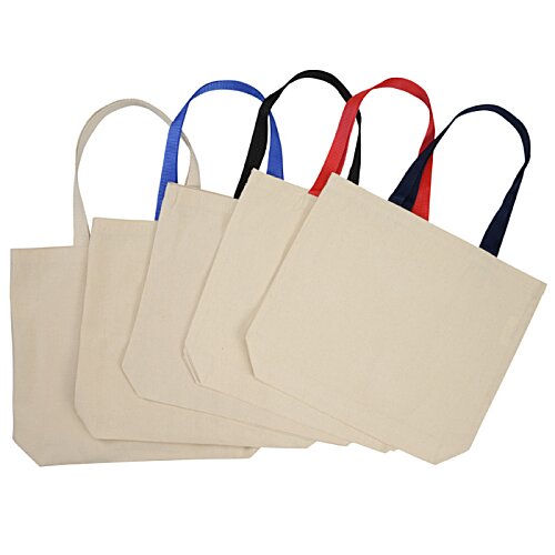 Additional Image 1 - a group of white bags with blue handles