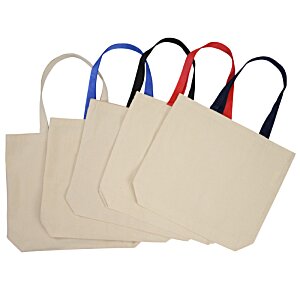 Additional Image 1 - a group of white bags with blue handles