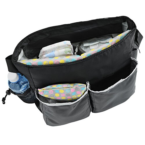 Additional Image 6 - a black bag with a multi-pocket