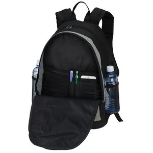Additional Image 3 - a black backpack with a zipper