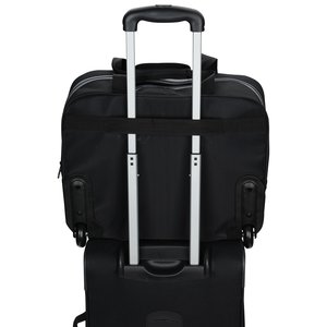 Additional Image 2 - a black luggage with silver handles