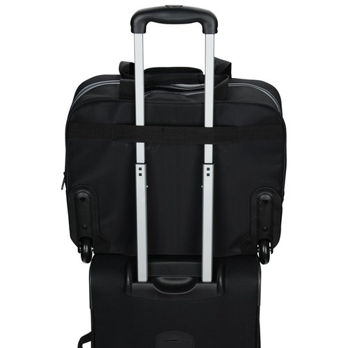 Additional Image 2 - a black luggage with silver handles