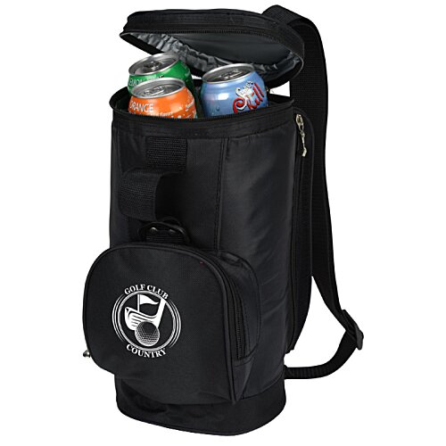 Additional Image 2 - a black backpack with a drink in it