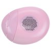 a pink object with a black circle