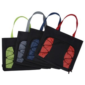 Additional Image 2 - a group of black bags with red handles