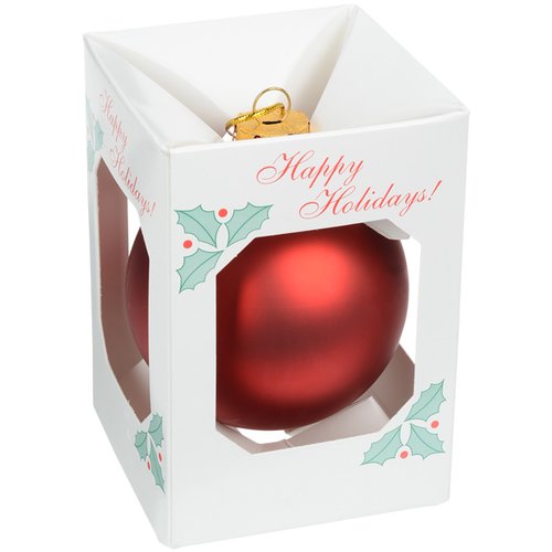 Additional Image 1 - a red ornament in a white box