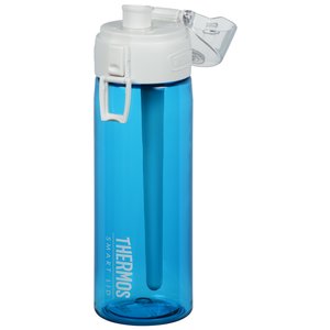 Additional Image 2 - a blue water bottle with a white cap