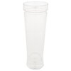 a clear plastic cup with a lid