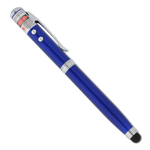 Additional Image 2 - a blue pen with a white cap