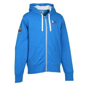 Additional Image 1 - a blue jacket with a white zipper