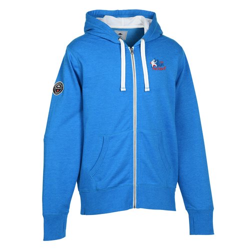 Additional Image 1 - a blue jacket with a white zipper