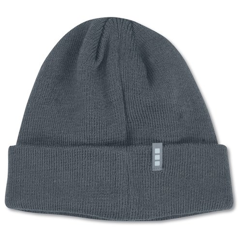 Additional Image 1 - a grey beanie with a white stripe