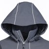 Additional Image 1 - a grey hooded jacket with white stripes