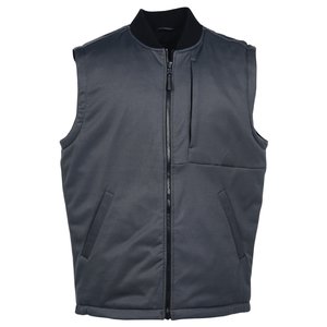 Additional Image 3 - a black vest with a zipper