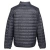 a black striped jacket with a white background