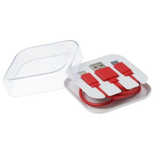 Additional Image 2 - a plastic container with red and white utensils