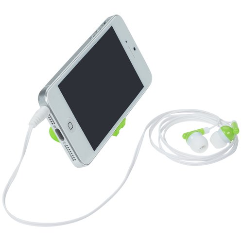 Additional Image 2 - a white cell phone with a cord attached to it