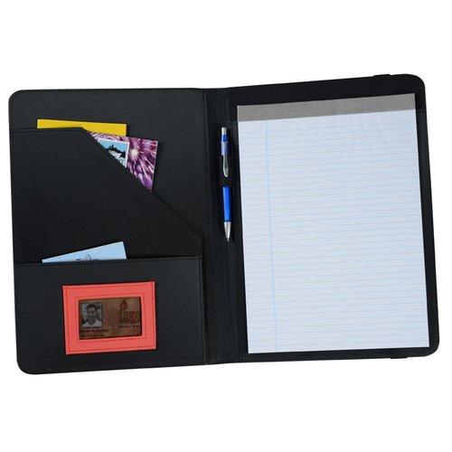 Additional Image 2 - a black folder with a white paper and a red label
