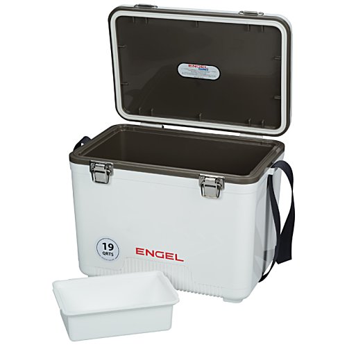 Additional Image 2 - a white cooler with a black strap