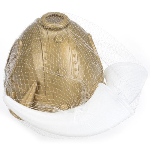Additional Image 2 - a white and gold hat