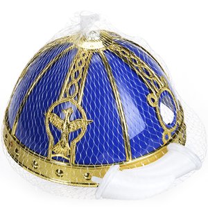 Additional Image 2 - a blue and gold helmet