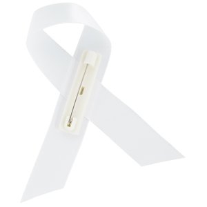 Additional Image 1 - a white ribbon with a pin
