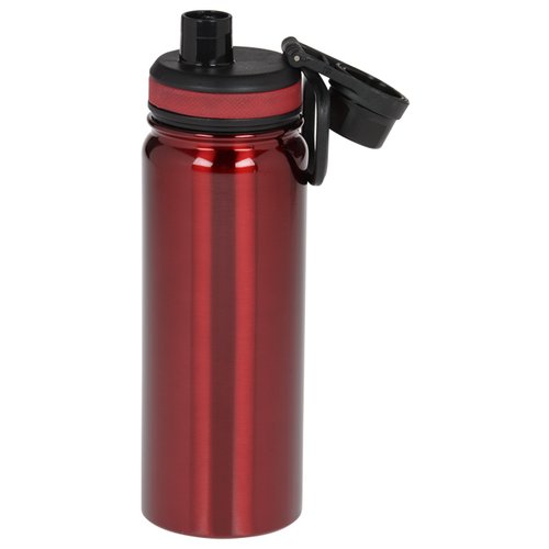 Additional Image 4 - a red water bottle with a black lid