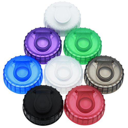 Additional Image 1 - a group of colorful plastic caps