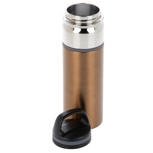 Additional Image 1 - a brown and silver thermos