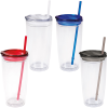 View Image 2 of 3 of Flurry Tumbler with Straw - 20 oz. - Full Color
