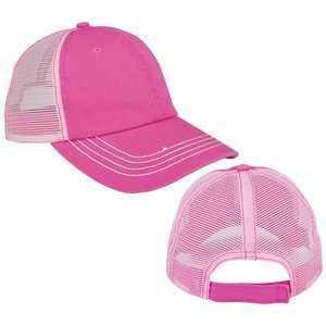Additional Image 6 - a pink hat with white mesh