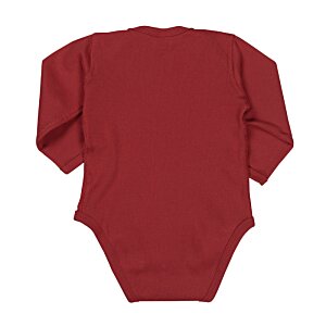 Additional Image 1 - a red baby bodysuit on a white background
