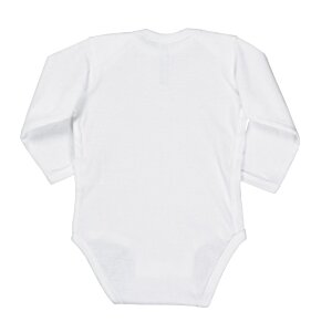 Additional Image 1 - a white baby bodysuit on a white background