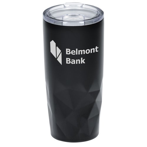 Additional Image 3 - a black tumbler with silver lid