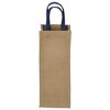 View Image 2 of 3 of Jute Single Bottle Wine Tote