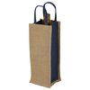 View Image 3 of 3 of Jute Single Bottle Wine Tote