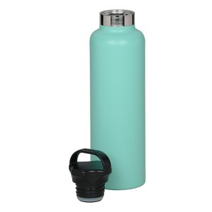 Additional Image 1 - a blue bottle next to a black object