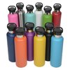 a group of colorful bottles