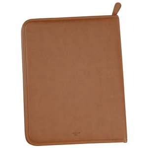 Additional Image 1 - a brown leather case with a zipper