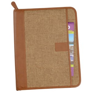 Additional Image 3 - a brown folder with a zipper