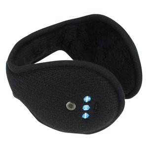 Additional Image 1 - a black headphones with blue dots