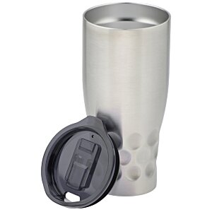 Additional Image 1 - a white and grey tumbler with a lid