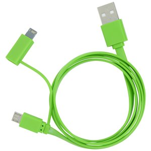 Additional Image 1 - a green cable with usb plugs