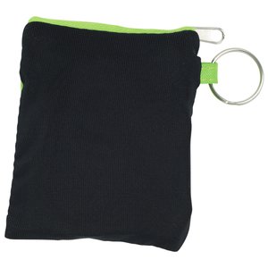 Additional Image 2 - a black pouch with a green zipper